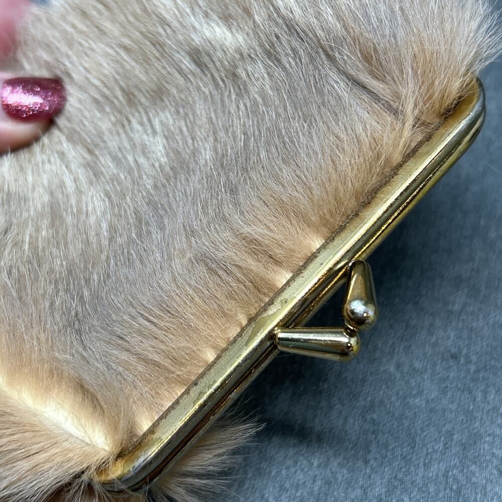 Vintage Lispeer Trading Kangaroo Fur Coin Purse Kiss Lock Australia Souvenir - Picture 9 of 11